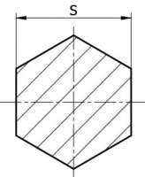 Изображение размеров "Латунь шестигранник ГОСТ 2060-2006"
