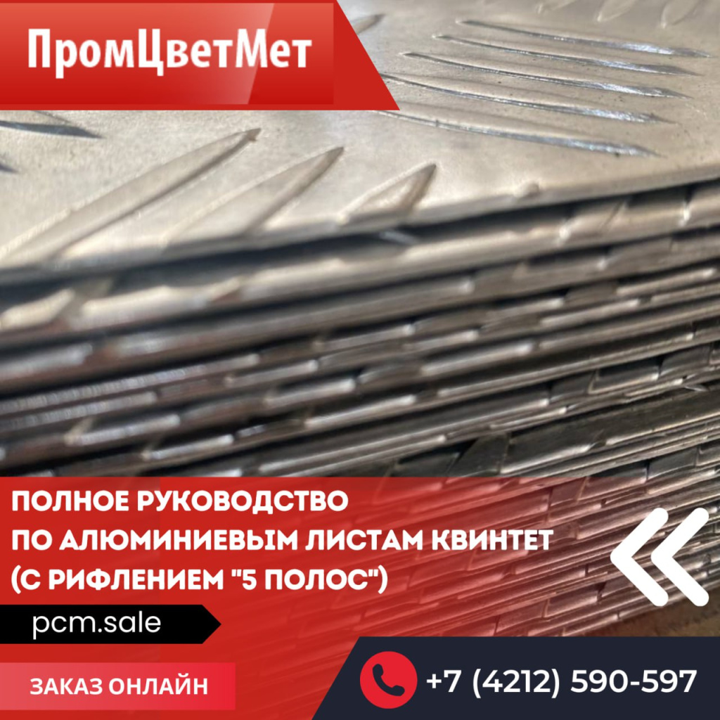 Полное руководство по алюминиевым листам Квинтет (с рифлением "5 полос")